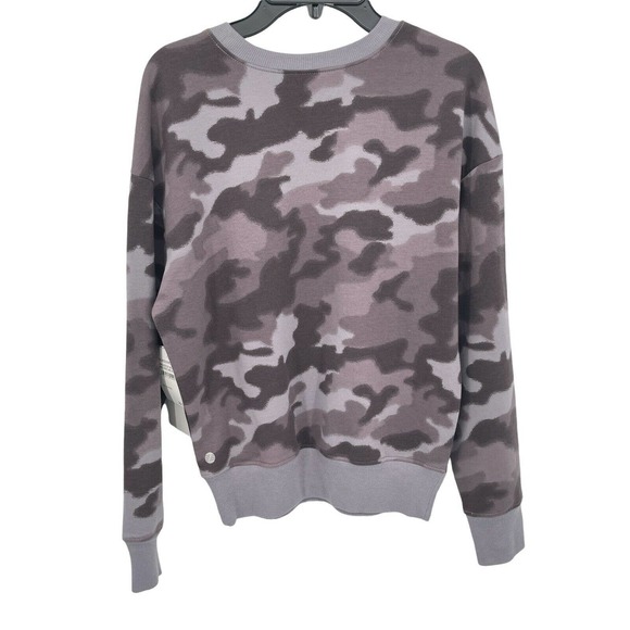 Z by Zella Girls Gray Quick Camo Blur Print Long Sleeve Sweatshirt Size XL - Picture 2 of 10